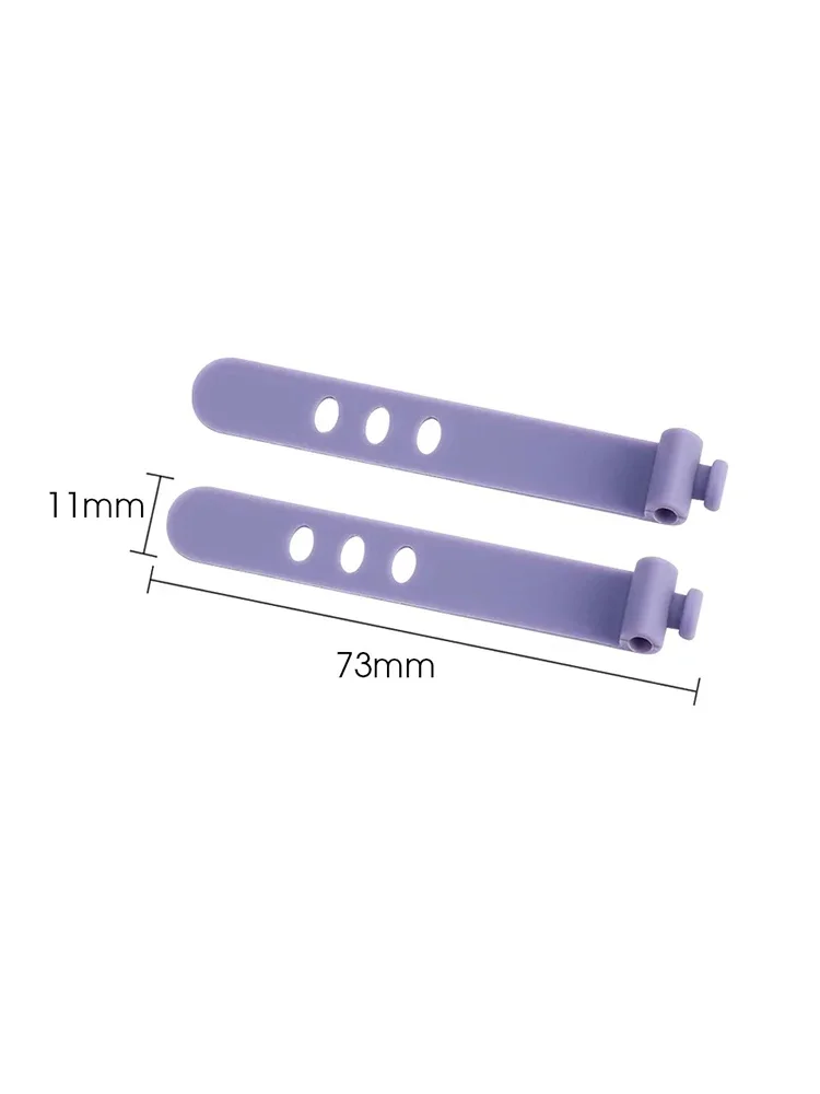 1/5/10 PCS Silicone Cable Management Organizer Ties Clips for Charger Cord Mouse Earphone Data Line Winder Straps Holder view 5