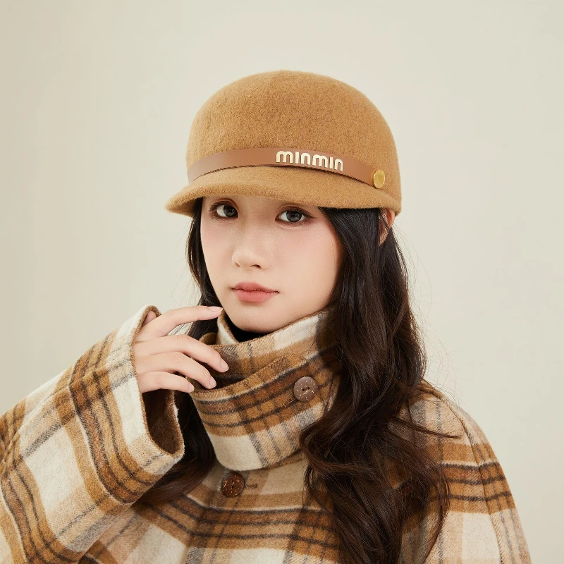2025New Japanese Autumn Winter Wool Fedoras Women's Fashion Elegant All-match Dome Beret Outdoor Warm Travel Cap Gifts Wholesale