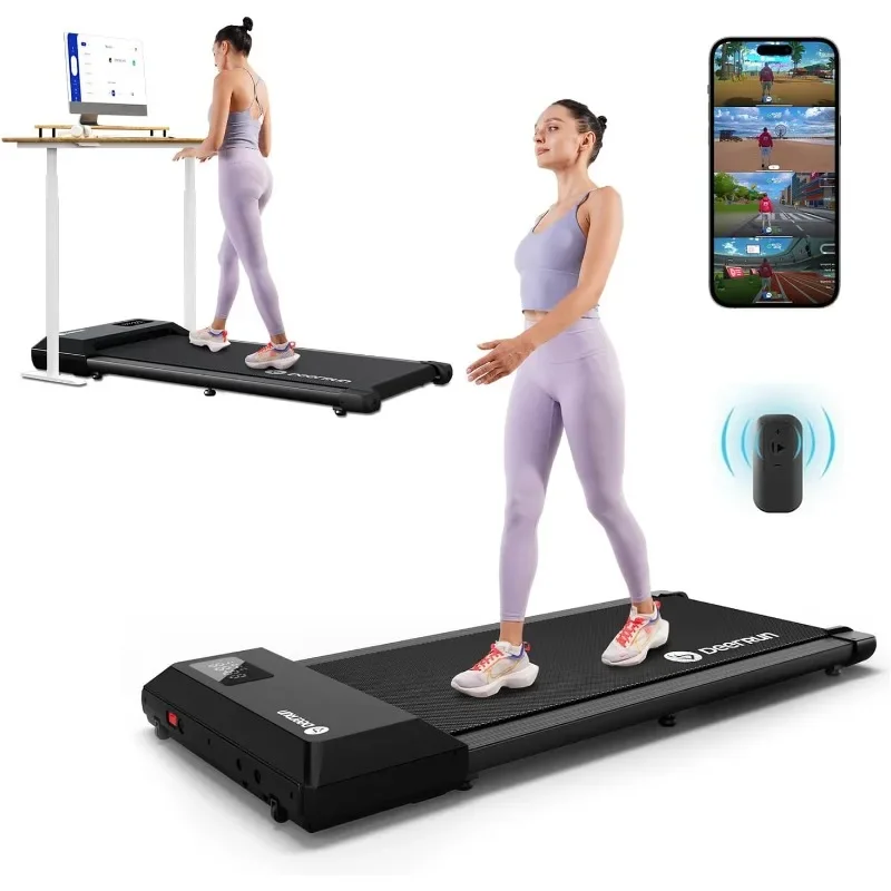 

Under Desk Treadmill, 2.5HP Low Noise Walking Pad Running Jogging Machine with Remote Control for Home Office, Lightweight