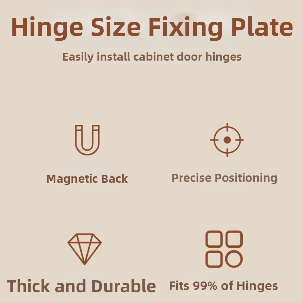 Double Sided Scale Hinge Installation Fixing Plate with Magnetic Fixed Hinge Installation Positioning Piece
