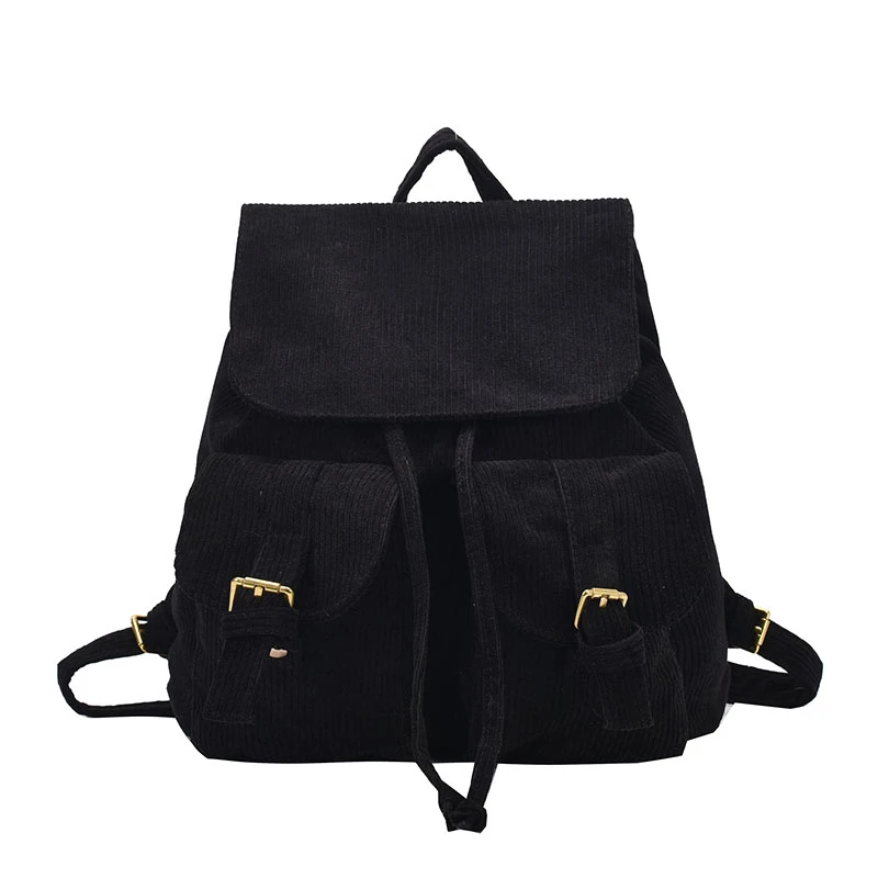 Trend Corduroy Ladies Backpacks Casual 2024 High Quality Commuting Youth Bags for Women Free Shipping Bolsas Femininas