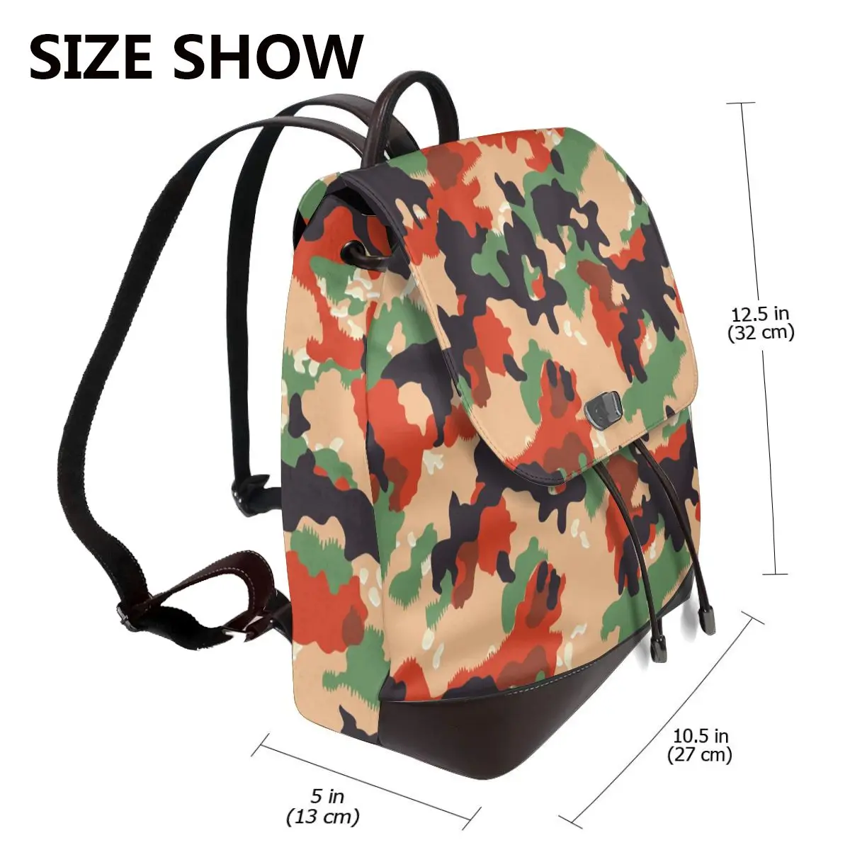 Swiss Army Camouflage Bookbag School Student Bags Hiking Travel Daypack for Women Fashion Derma Backpack