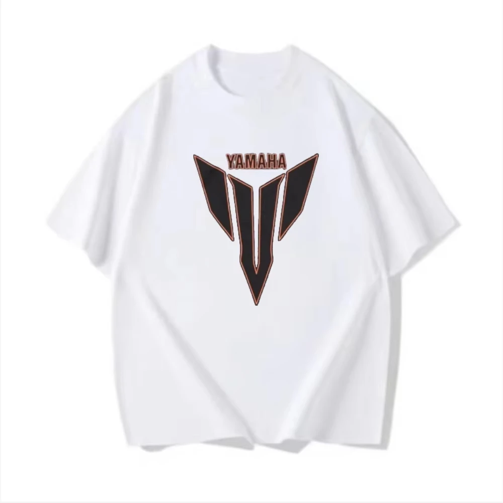 

2025 Summer New Yamaha Printed Fashion Men's T-Shirt Racing Breathable Crew Neck Loose Ins Couple Same Short Sleeve