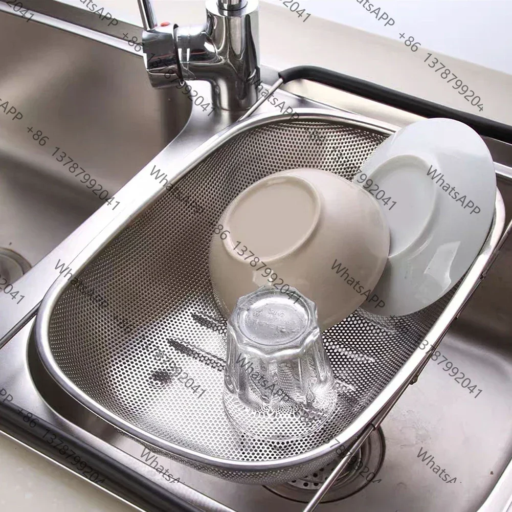 34*24*9.5cm Kitchen Sink Colander For Food Straining Dishwasher‑Safe Easy To Clean
