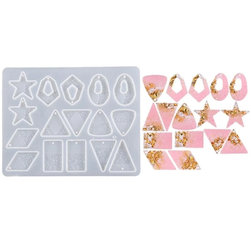 

DIY геометрические серьги с волнами воды, силиконовая форма для эпоксидной смолы, DIY брелок, кулон, форма для изготовления для