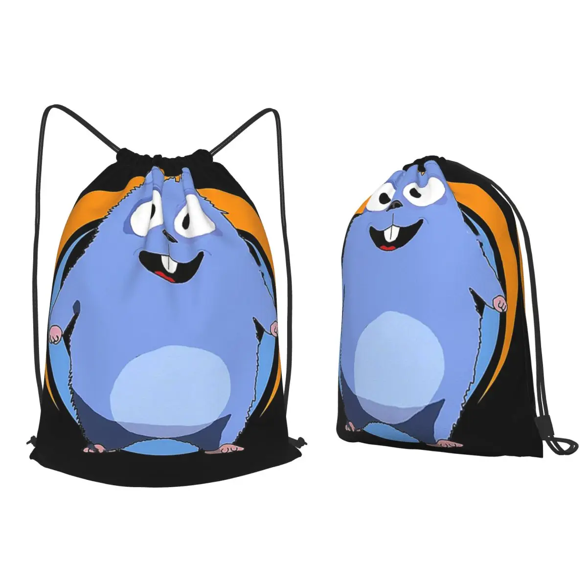 Grizzy And The Lemmings Backpacks Portable Drawstring Bags Sports Bag Book Bags for Man Woman School