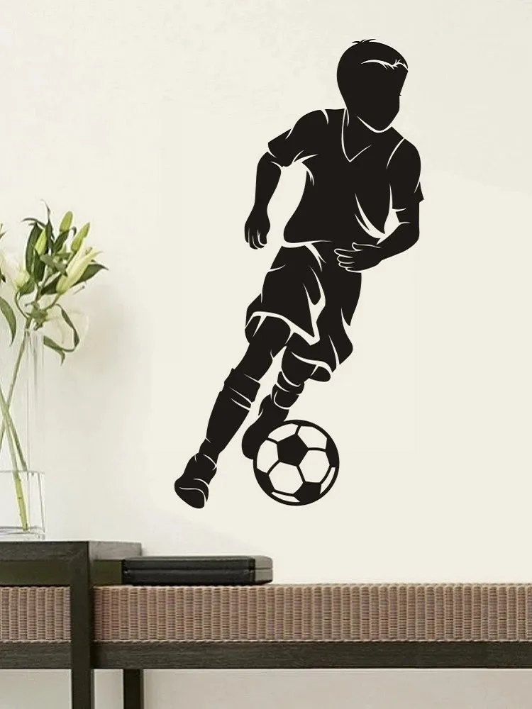 Kids Football Player Wall Sticker Sports Decal Kids Room Decoration Posters Vinyl Car Soccer Player Decal