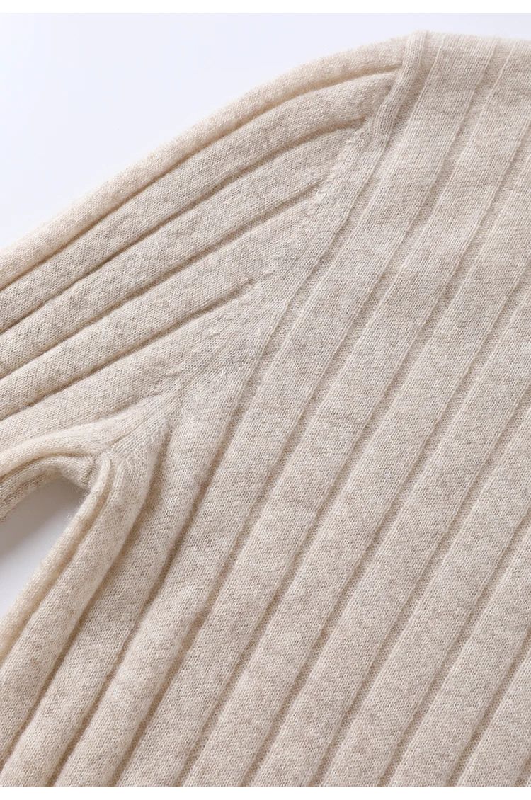 BY3521239 Luxuriöser Damen-Kaschmir-Rollkragenpullover, weicher, gerippter, schmal geschnittener Pullover, Winter-Strickware mit hohem Kragen – Detail 24