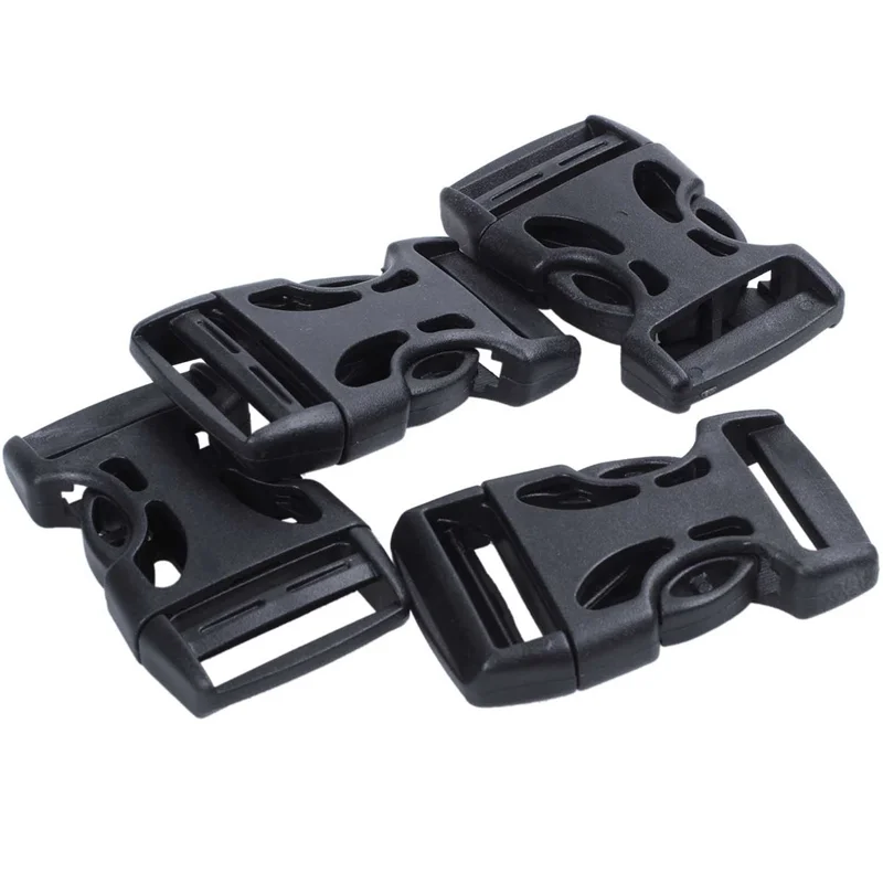 

FX-12Pcs Plastic Side Quick Release Buckles Clip For 25Mm Webbing Band Black