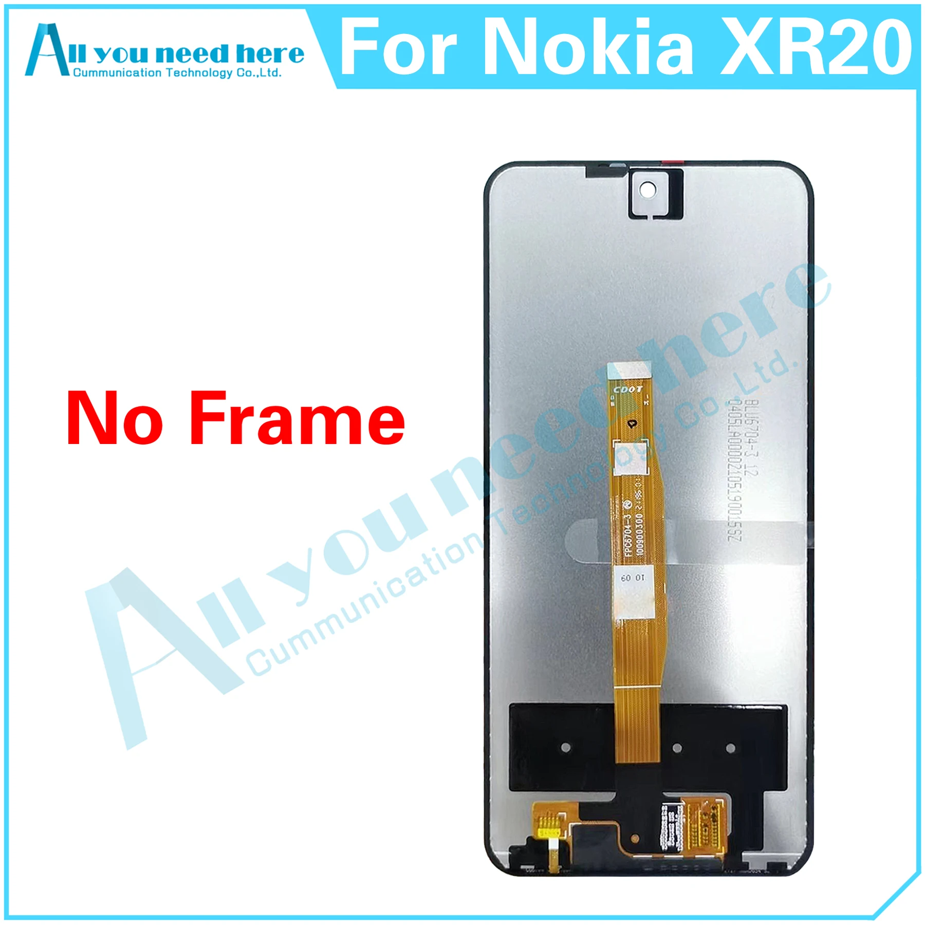 100% Test For Nokia XR20 TA-1368 TA-1362 LCD Display Touch Screen Digitizer Assembly Repair Parts Replacement