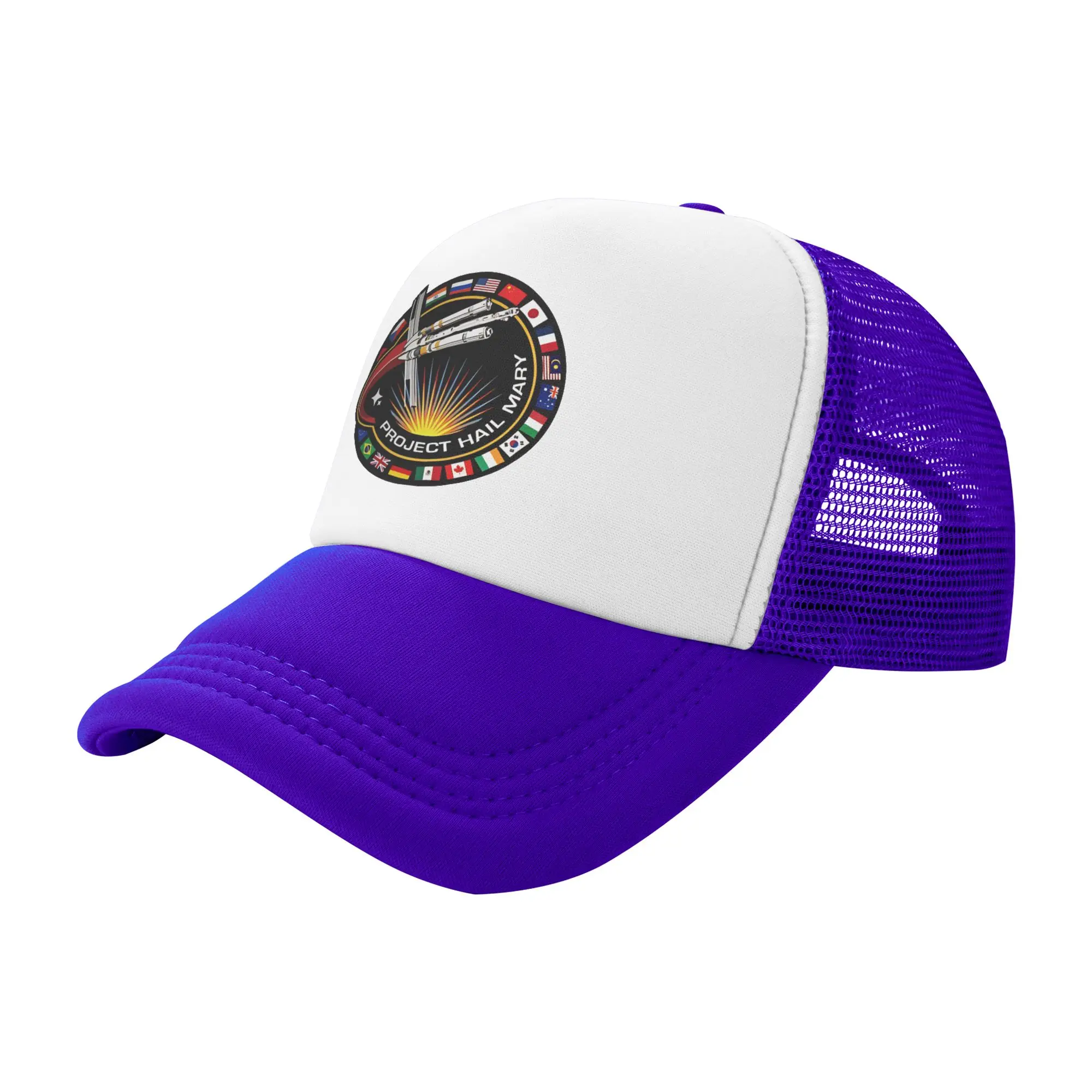 Unisex Project Hail Mary Mission Patch Countries  Trucker Caps Mesh Baseball Cap Polyester  Hat Sun Hats Adjustable Fishing Hat
