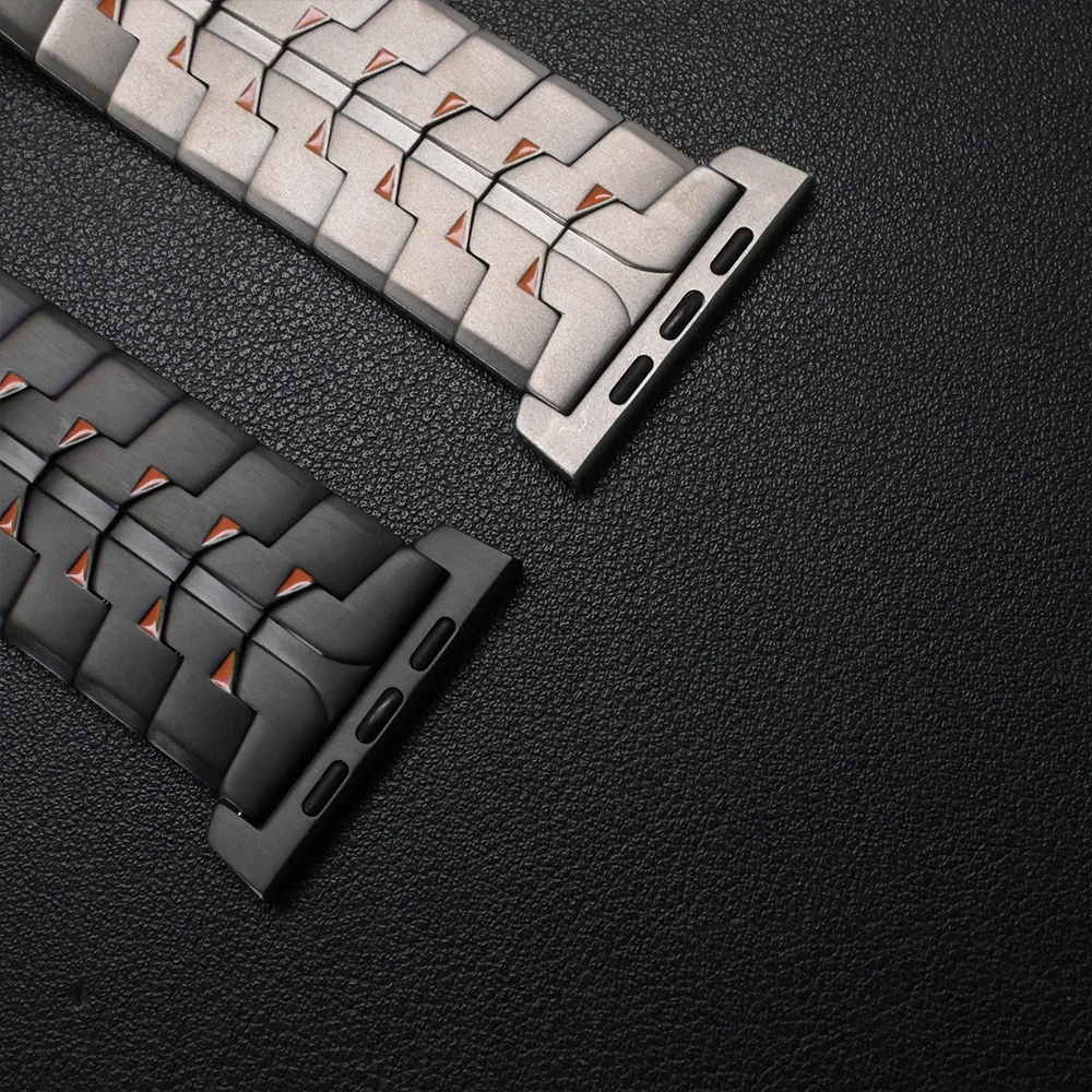 Cinturino in titanio da uomo per Apple Watch Ultra 2 49mm 10 46mm Bracciale business a sgancio rapido per iWatch Series9 8 7 6 5 Se 4 45mm 44mm