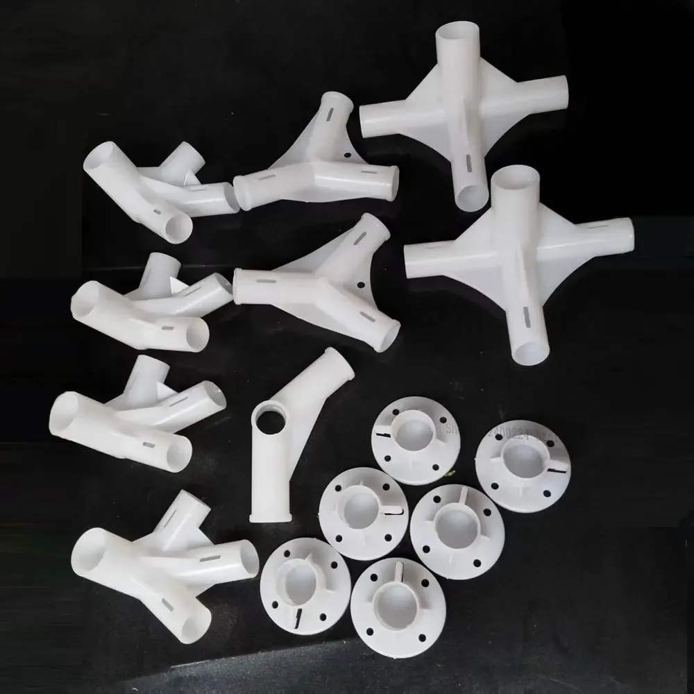 15pcs Plastic Spare Parts For 3x6m Gazebo Awning Tent Feet Corner Center Connector 25/19mm Tent Connector Outdoor Camping Tool