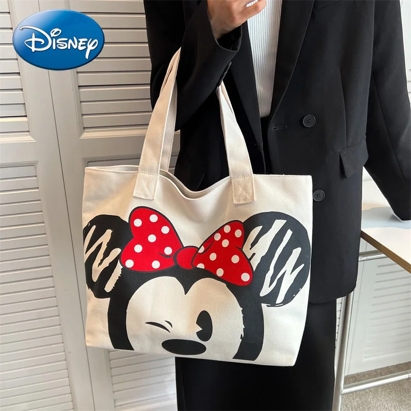 Disney New Cartoon Mickey and Minnie Travel Bag Women's High-end Fashion Shoulder Bag High-quality Niche Large-capacity Handbag