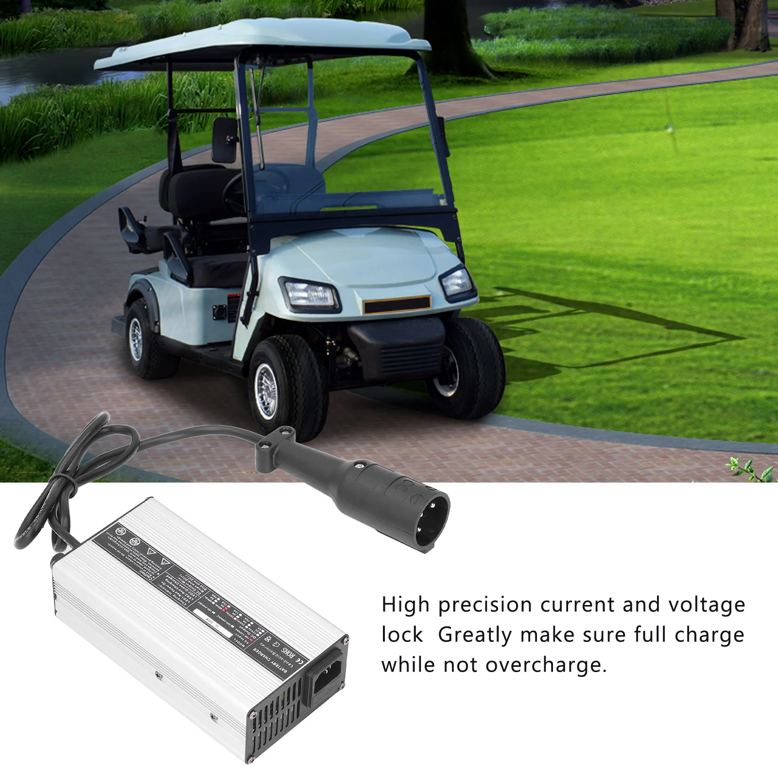 Batería de coche 5A Batería de coche 48V 5A 3 pines redonda de aluminio 60HZ Reemplazo para precedente 2004-2014