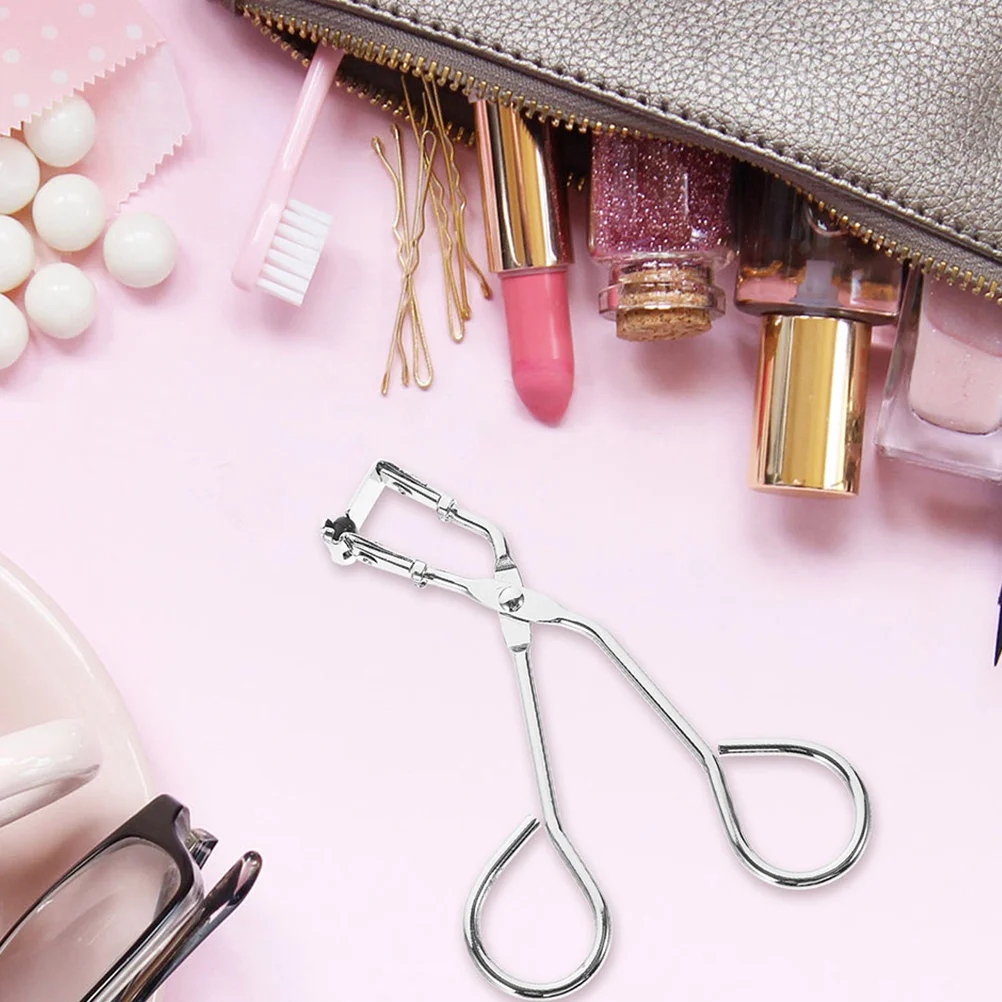 2 szt. Mini zalotka do rzęs ze stali nierdzewnej, narzędzie do częściowego podkręcania rzęs, antypoślizgowy uchwyt do naturalnych sztucznych rzęs, łatwe do przenoszenia, idealne w podróży.