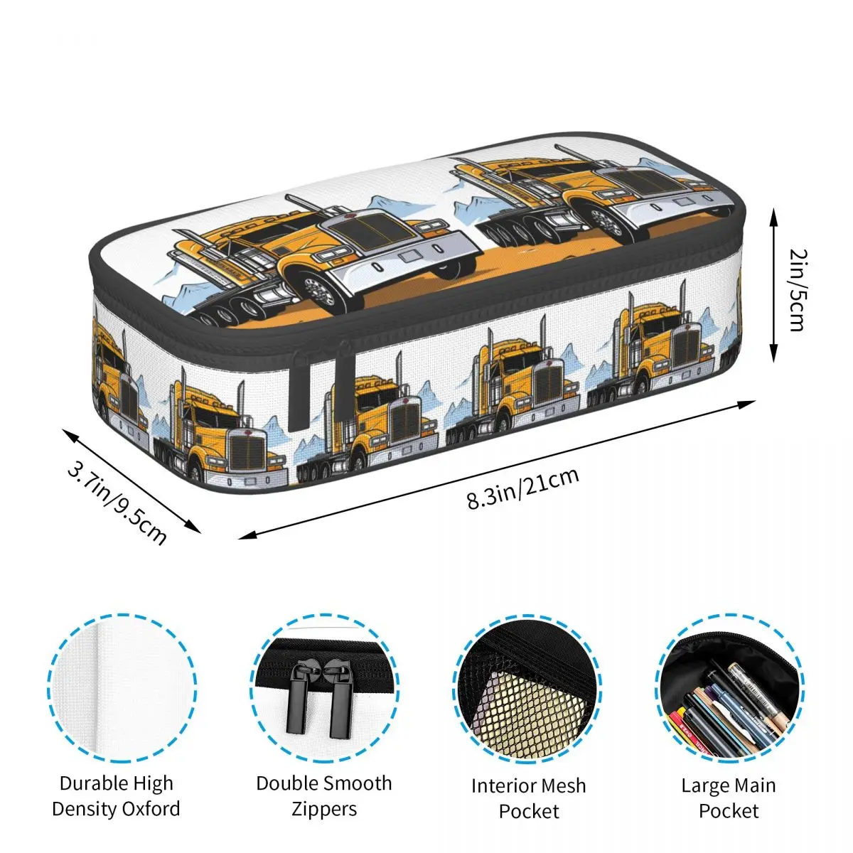 

Прочный пенал-кейс для карандашей и канцелярских принадлежностей в виде грузовика-экскаватора, большой вместимости, для детей