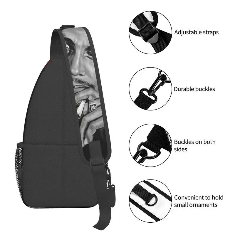 Casual Rastyle Sling Bags para viagens e caminhadas, mochila peito crossbody, mochila de ombro Rock Bob Marley