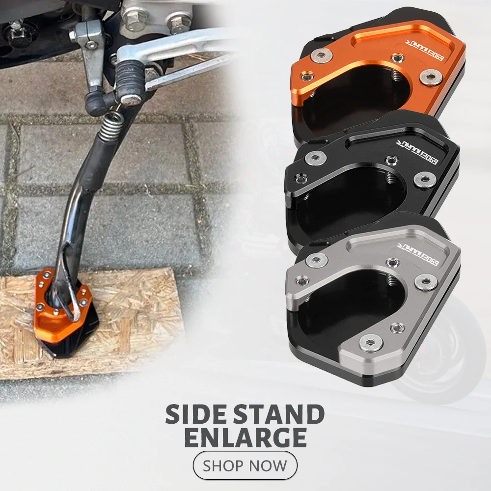 

FOR RC 125 200 250 390 690 Enduro SMC 950 990 Adventure R Motorcycle Side Stand Enlarger Plate Kickstand Enlarge Foot shelf