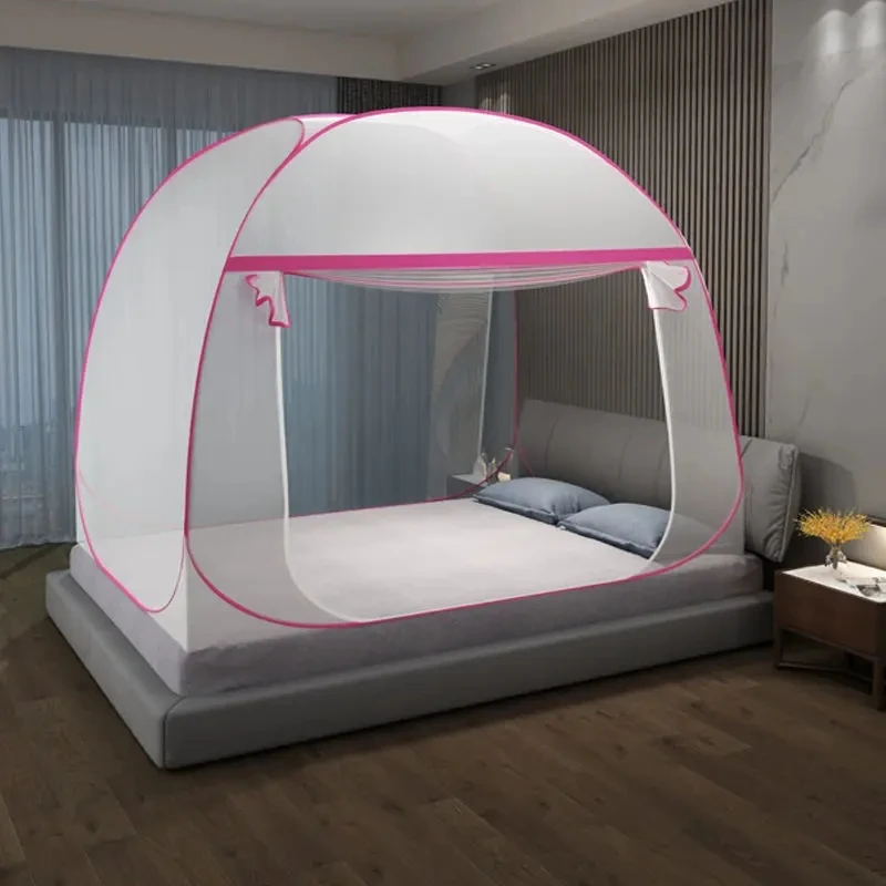 0.9x1.9 M Foldable Single-door Mosquito Net Household Single Bed Mosquito Net Large Space Full Bottom Yurt Mosquito Net