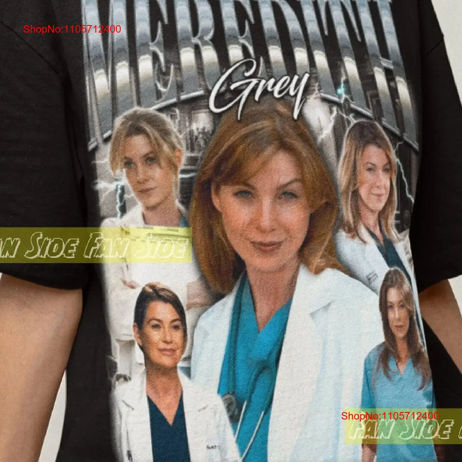 Meredith Grey T Shirt greys anatomy sweaT doctor fan shirts vintage Washed Slightly Versatile streetwear Stylish