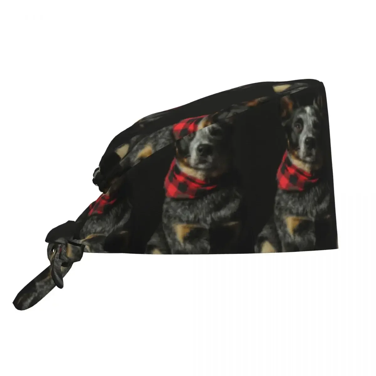 Australian Cattle Dog Scrub Hat Doctor Working Surgical Cap Unisex Adjustable Nursing Caps for Dentist