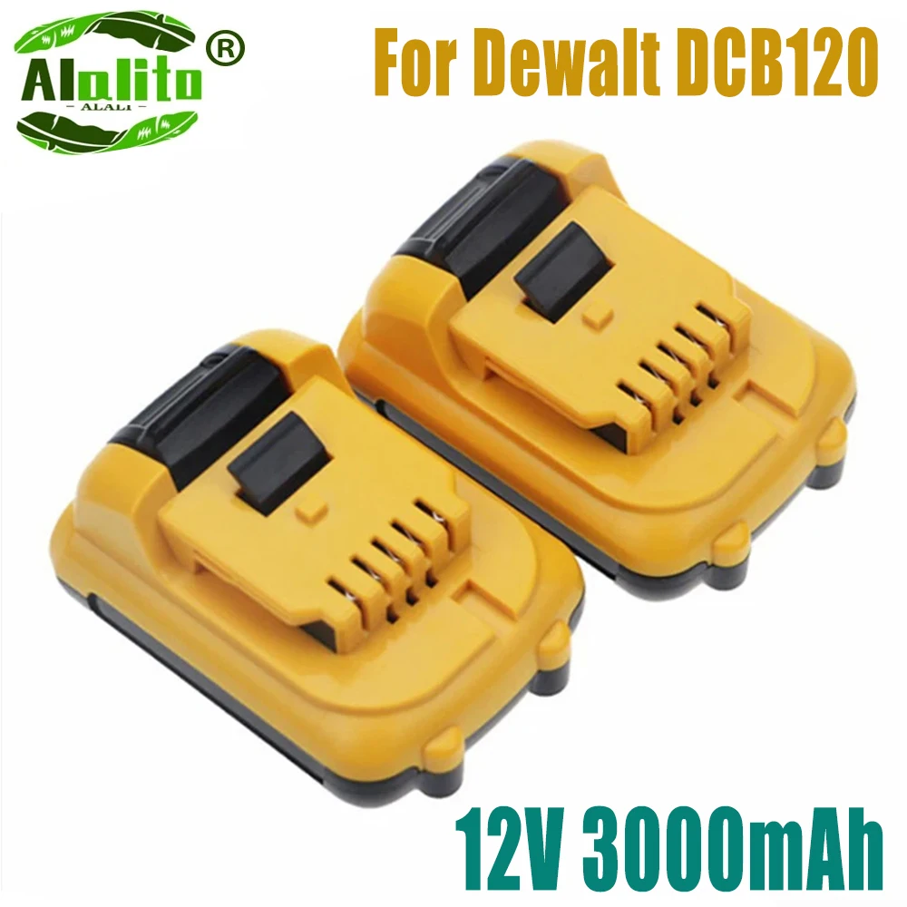 Replacement for Dewalt DCB120 Lithium-ion Batteries 12V 3Ah Battery DCB123 DCB125 DCB124 DCB122 DCD710 Power Tools Battery