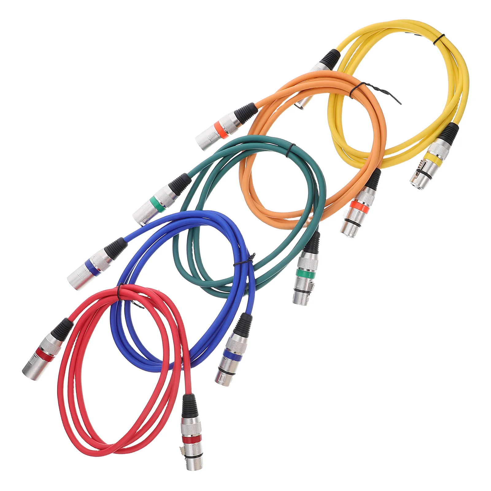 

5Pcs Xlr Balanced Microphone Audio Cable Set Shielded Cords for Mixer Studio Recording Stage Mic Cord Microphone for Speakers
