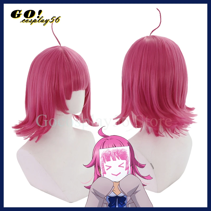 Tennouji Rina Cosplay Wig Short Straight Pink Hair PDP School Idol Festival ALL STARS Role Play Tennoji Rina Headwear