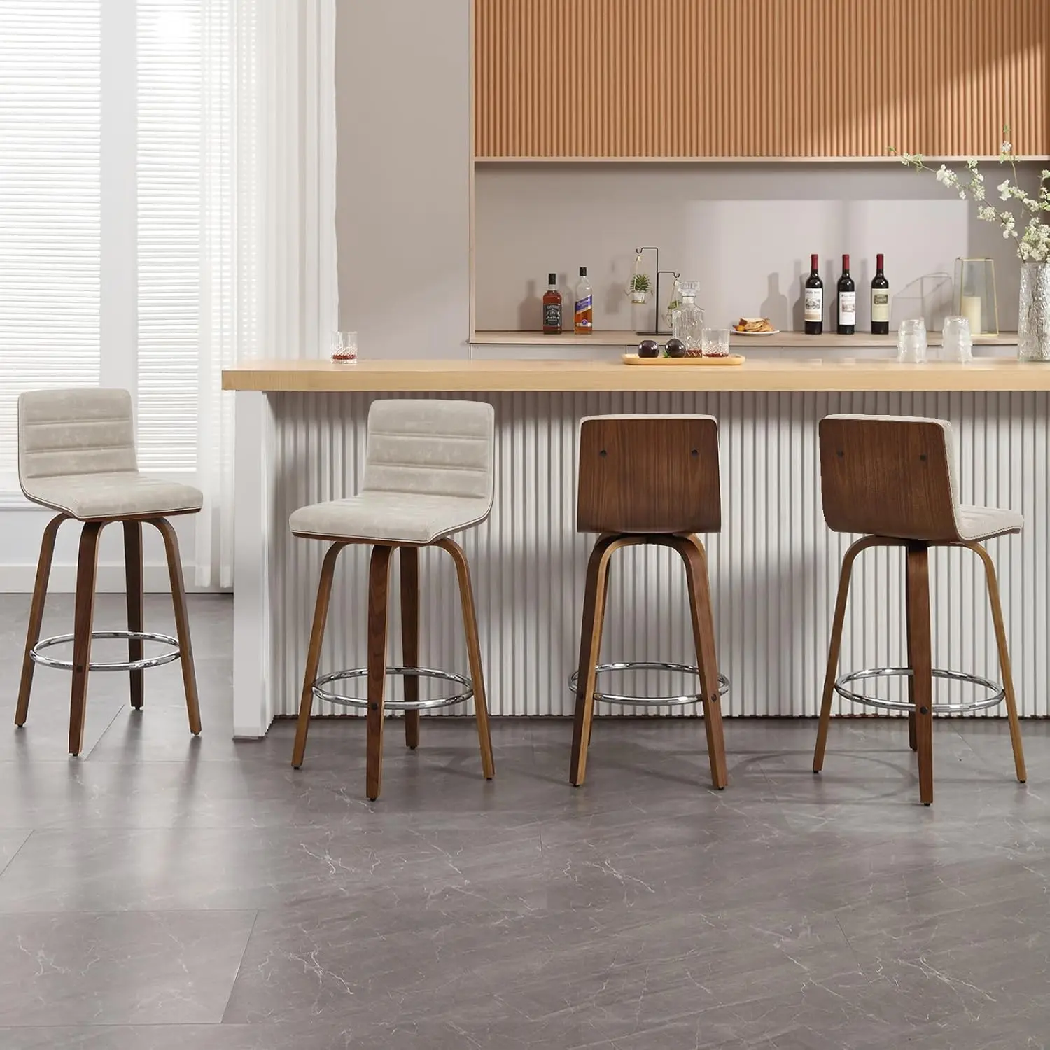 Bar Stools Counter Height Set of 4, 26