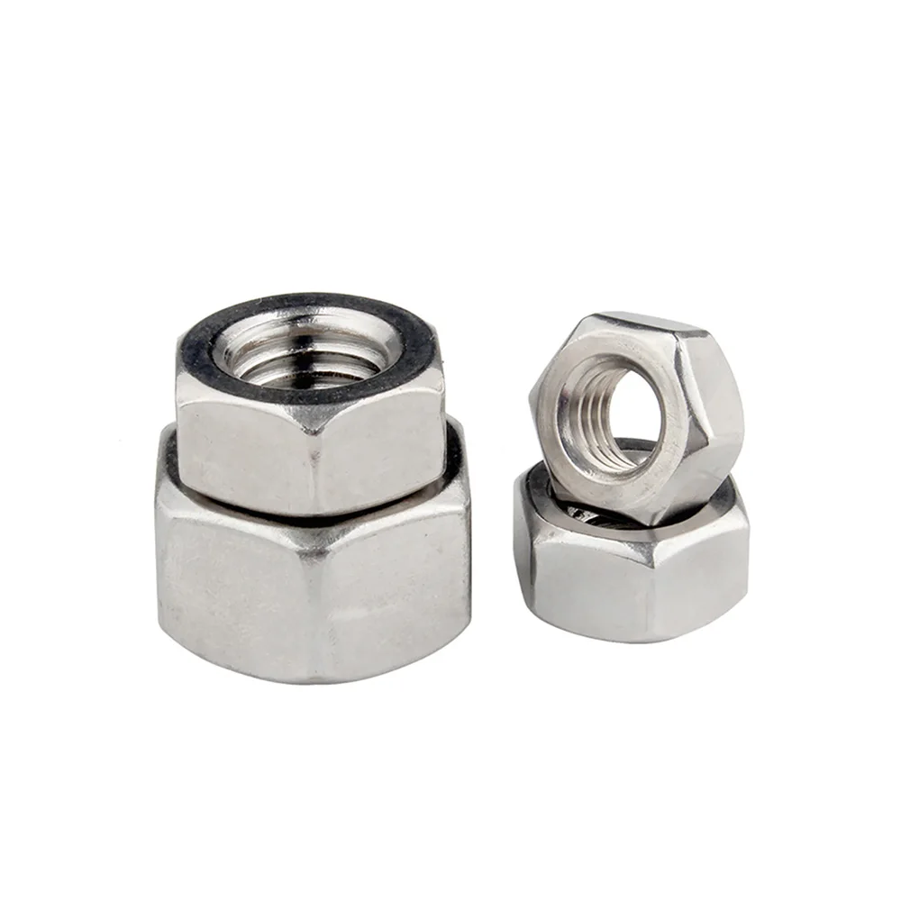M4 M5 M6 M8 M10 M12 M14 M16 M18 M20 Left Thread Hex Hexagon Nuts 304 Stainless Steel Left Hand Nut Reverse Tooth Hexagon Nuts