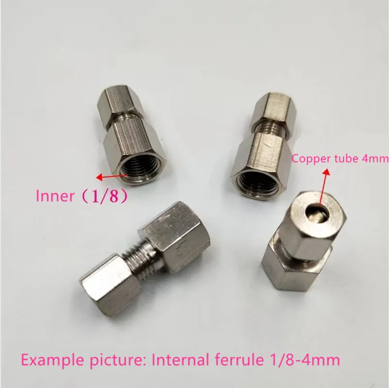 Kompressionshülsen-Rohrverschraubung 4-12mm, Innengewinde 1/8" 1/4" 3/8" 1/2" BSP M14x1.5 M20x1.5, Kupferrohrverbindungen, Rohrmutter, Verriegelung – Detail 2
