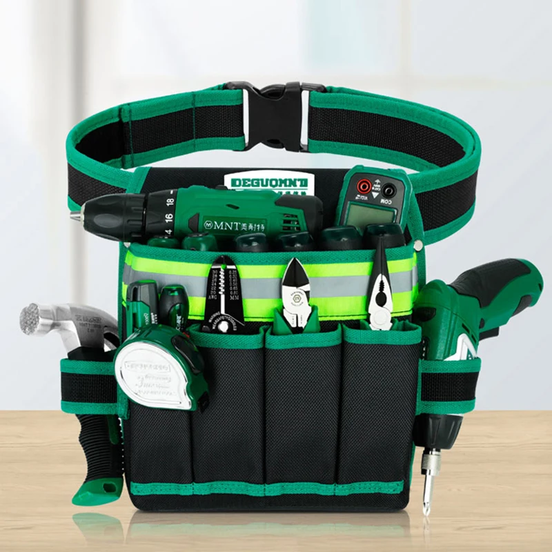 

Multitool Pouch Waterproof Twist Bag - Nail Pocket Waist Belt Hammer Holder for Carpenter Working Storage Organizer
