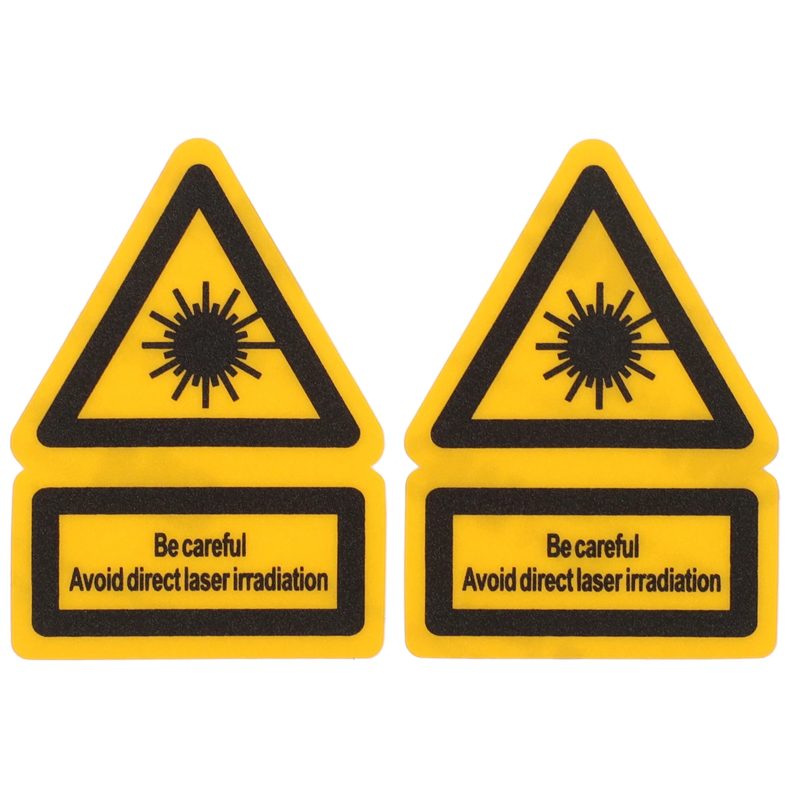 Marcação a laser Safety Sticker, sinais de precaução, alta pressão, autoadesivos Security PVC Stickers, sinais de alerta, 2 Pcs