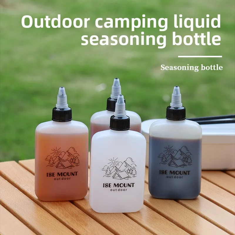 

4PCS Outdoor Camping Seasoning Bottle Portable Leak Proof Plastic Spice Containers Hiking Picnic Travel Food Grade Containers