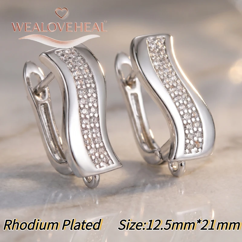 schmuckherstellung zubehör，Luxuriöse geometrische Pavé-CZ-Ohrringhaken, 18K vergoldete Messing-Kristall-Ohrringkomponenten für DIY-Schmuckherstellung – Detail 21