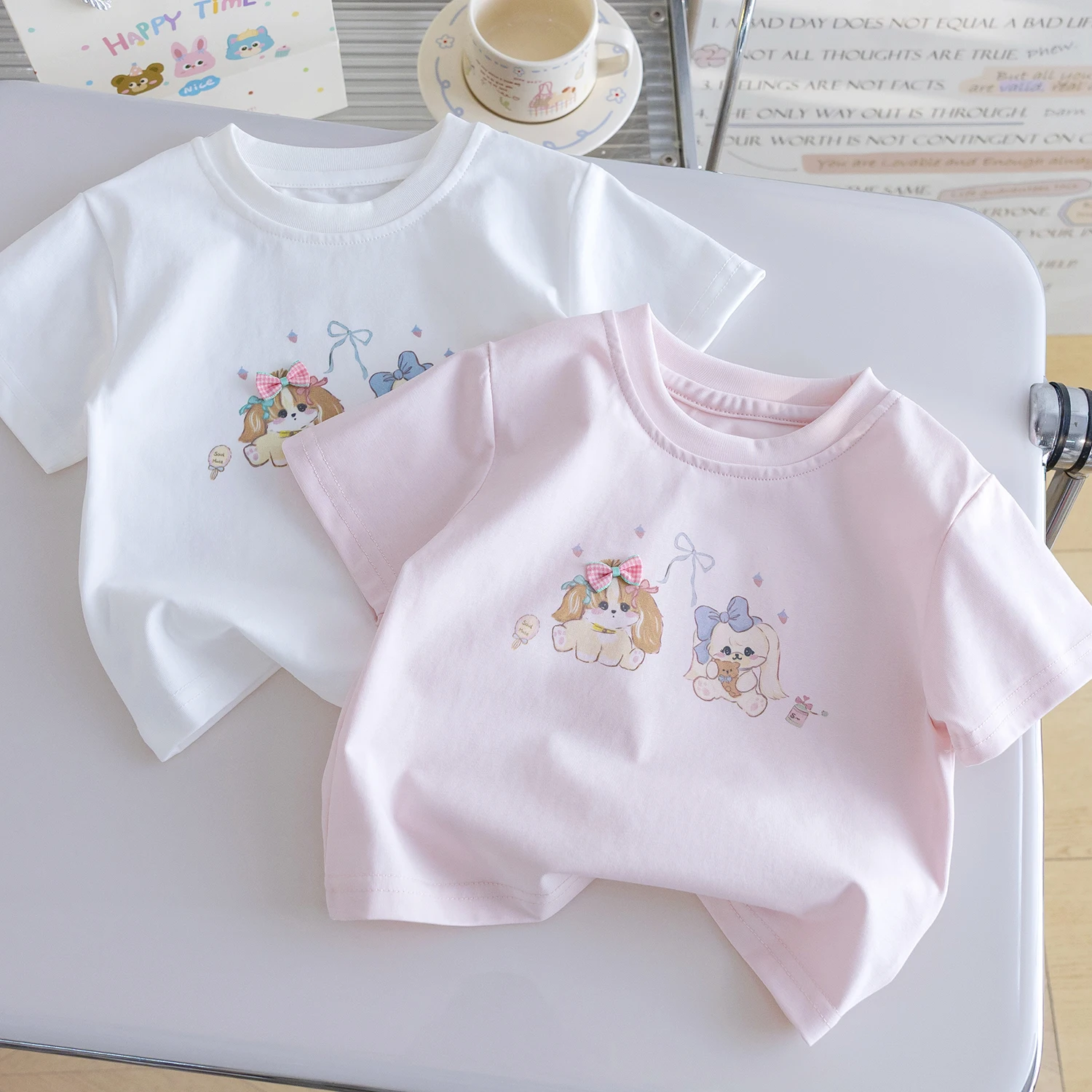 camiseta-de-manga-curta-com-estampa-de-cachorro-fofo-para-meninas-estilo-casual-algodao-respiravel-top-de-verao-fashion-e-versatil