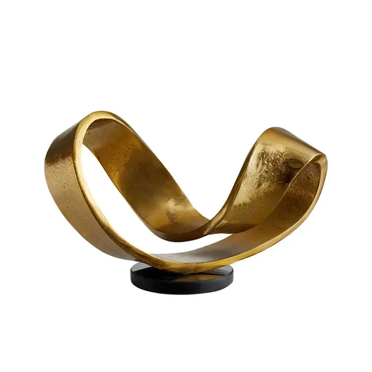 

Modern light luxury gold handicrafts ornament hotel lobby entrance living room decoration advanced sense