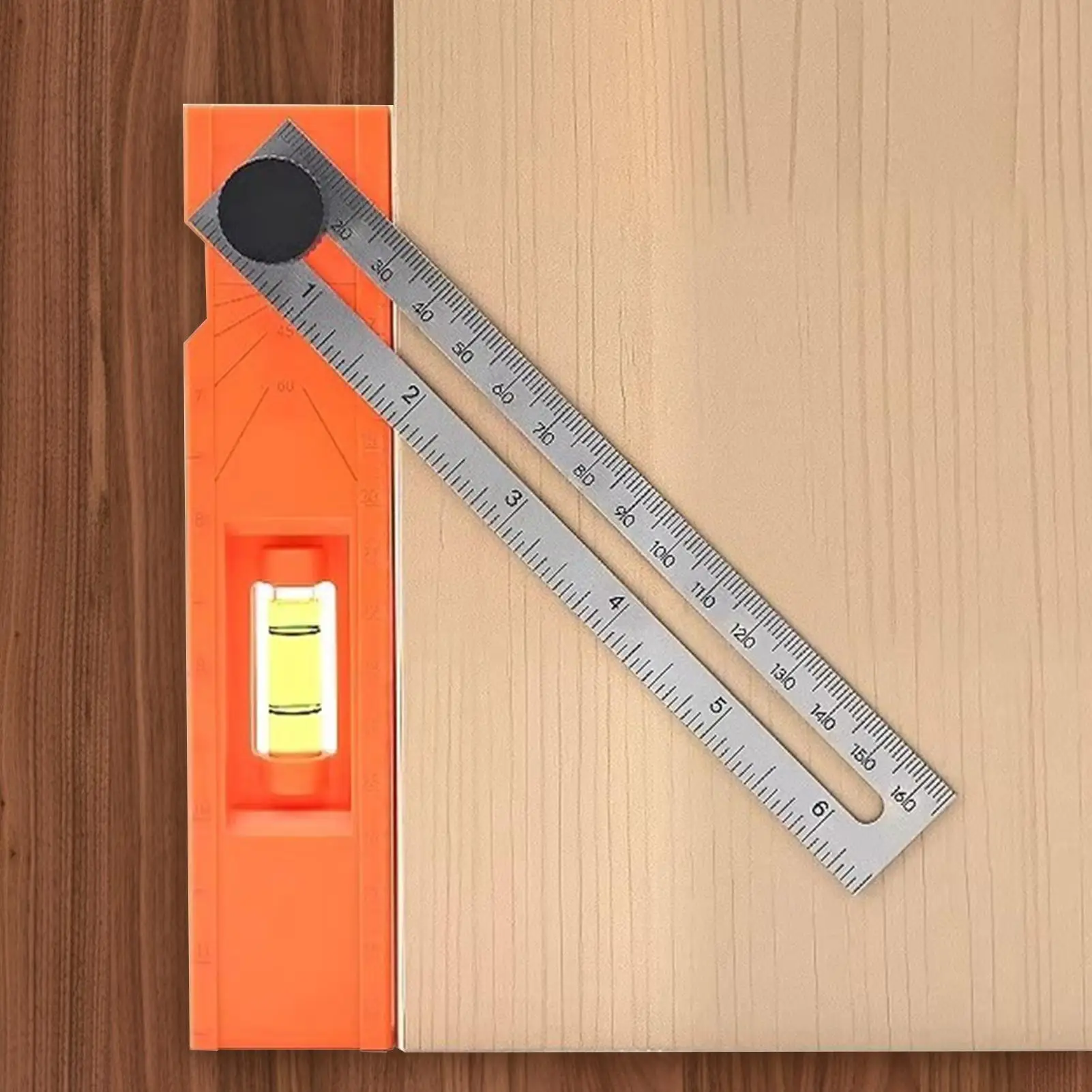 Righello per la lavorazione del legno Righello per carpentiere Marcatura ad angolo regolabile Calibro da 15-90 gradi Strumento di misurazione portatile per carpentiere in negozio