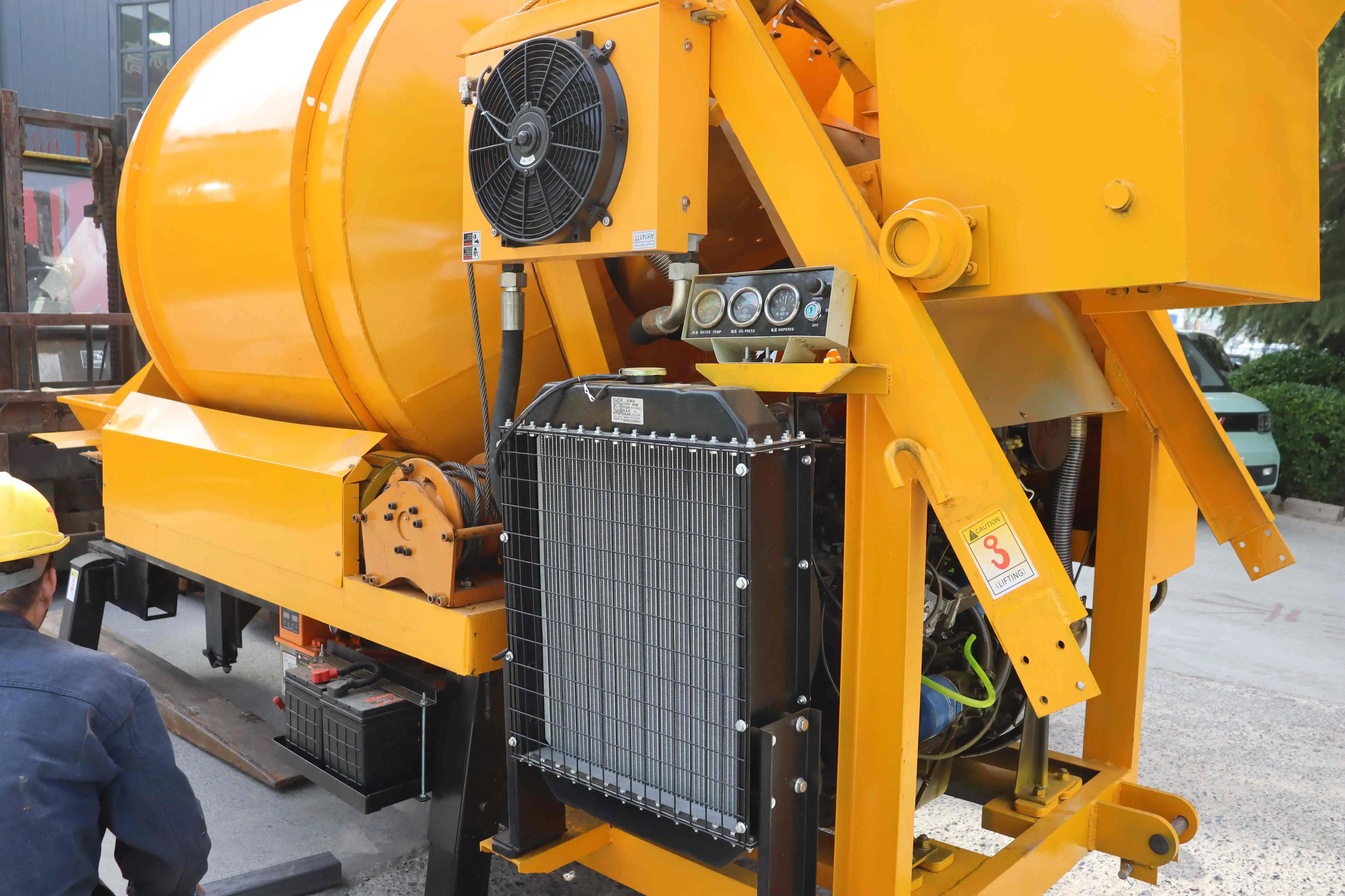 مضخة خلط الخرسانة نظام خلط ونقل الخرسانة المتكامل مع الضمان بجودة جيدة