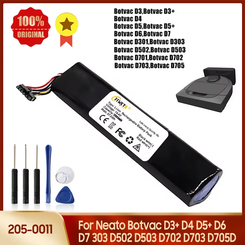 

Replacement battery 205-0011 For Neato Botvac D3 D4 D5 D6 D7 Sweeping Robot Sweeper Battery Quality Batteries 4200mAh