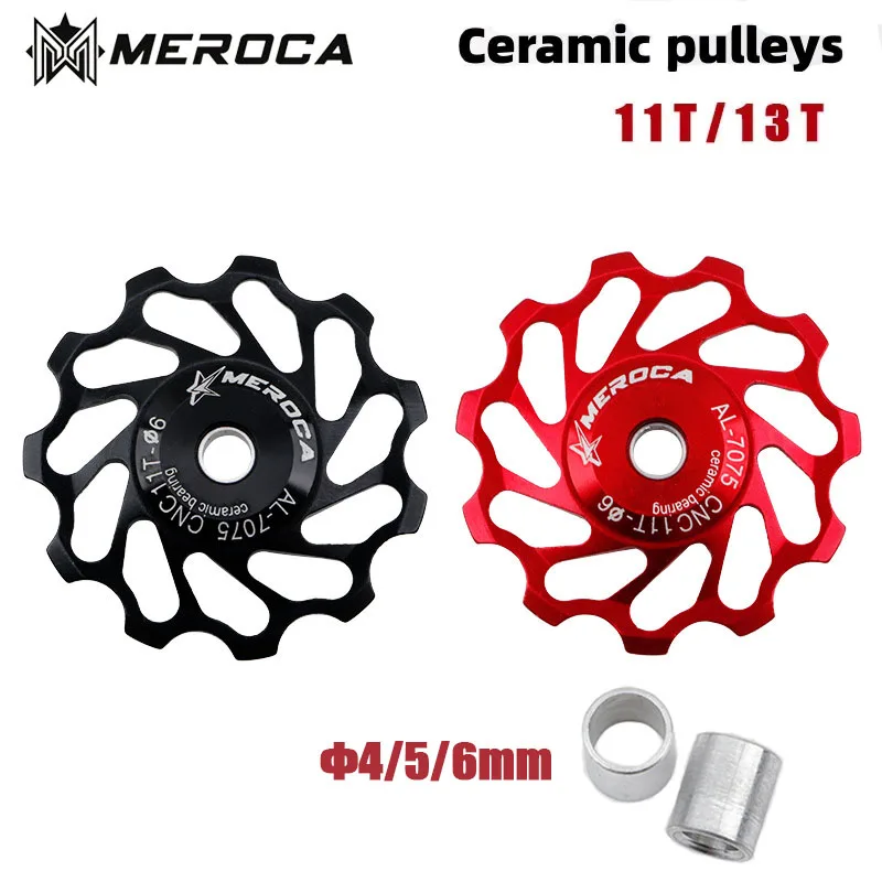 11/13T Bicycle Rear Derailleur 9v 10v 11v Ceramics Pulleys Mtb Pulleys Wheel Ceramic Bearing Road Mountain Bike Roller