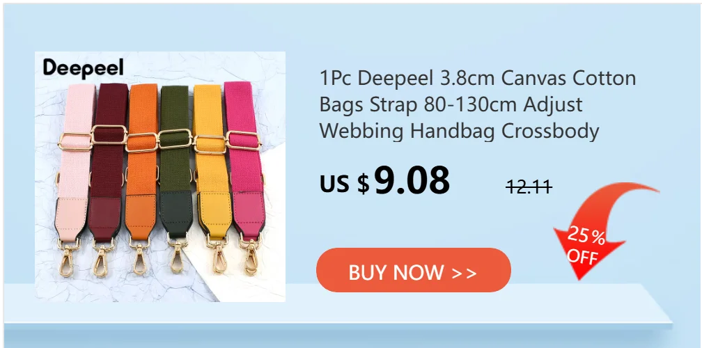 1Pc Deepeel 38mm Wide Canvas Bag Strap 80-140cm Adjustable Women's Handbag Replace Shoulder Straps Crossbody Bags Accessories