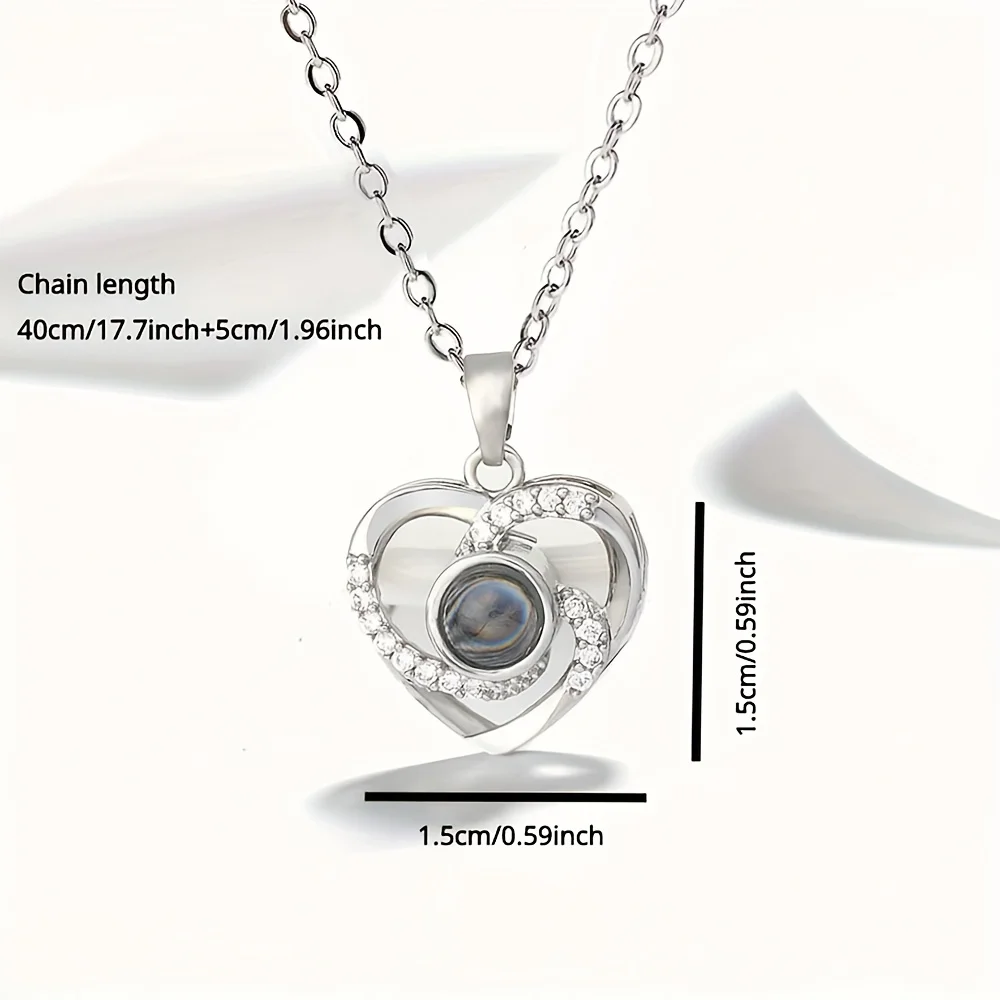 قطعة واحدة من قلادة قلادة الحب، مجموعة علب هدايا الورد الاصطناعي، لعيد الأم، عيد الحب، الزوجة، الابنة، الجدة #4