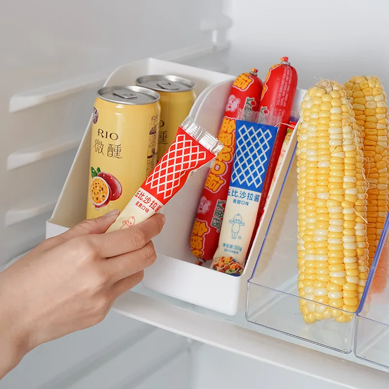 منظم طعام الثلاجة ، فتحة مائلة ، تصنيف متفرقات ، حامل تخزين ، مطبخ ، توابل ، وجبات خفيفة ، صناديق تخزين ، 2 ify #5