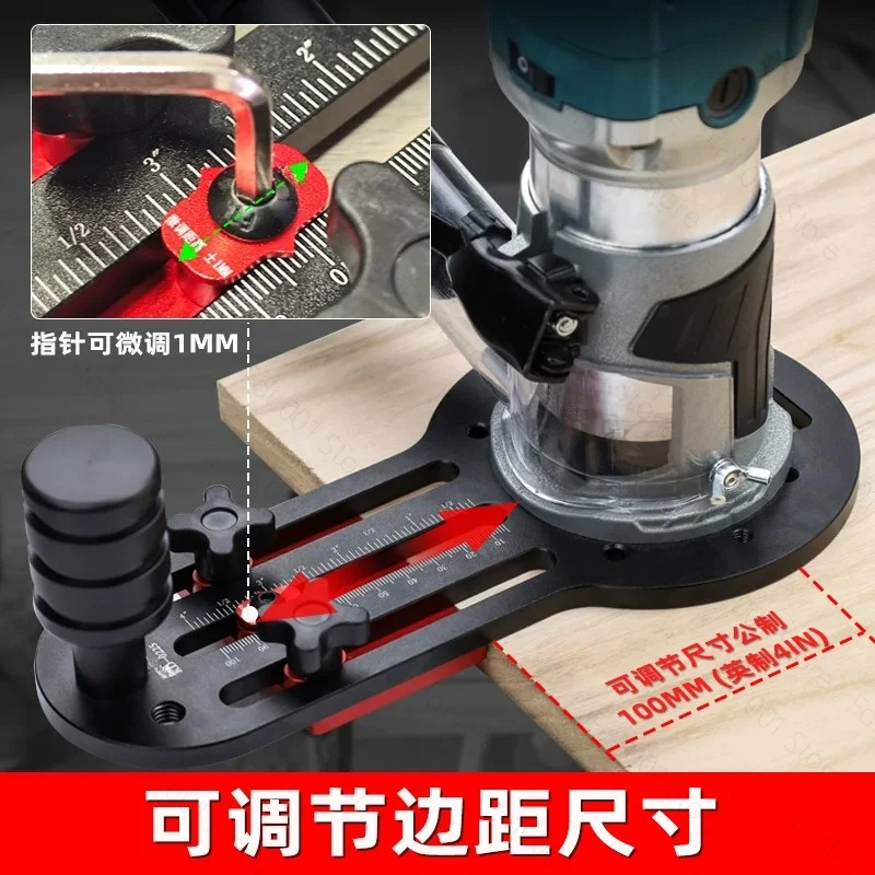 KD-0225 Woodworking Edge Trimmer Slotting Positioner Wood Board Edge Trimming Milling Groove Chamfering Auxiliary Tool