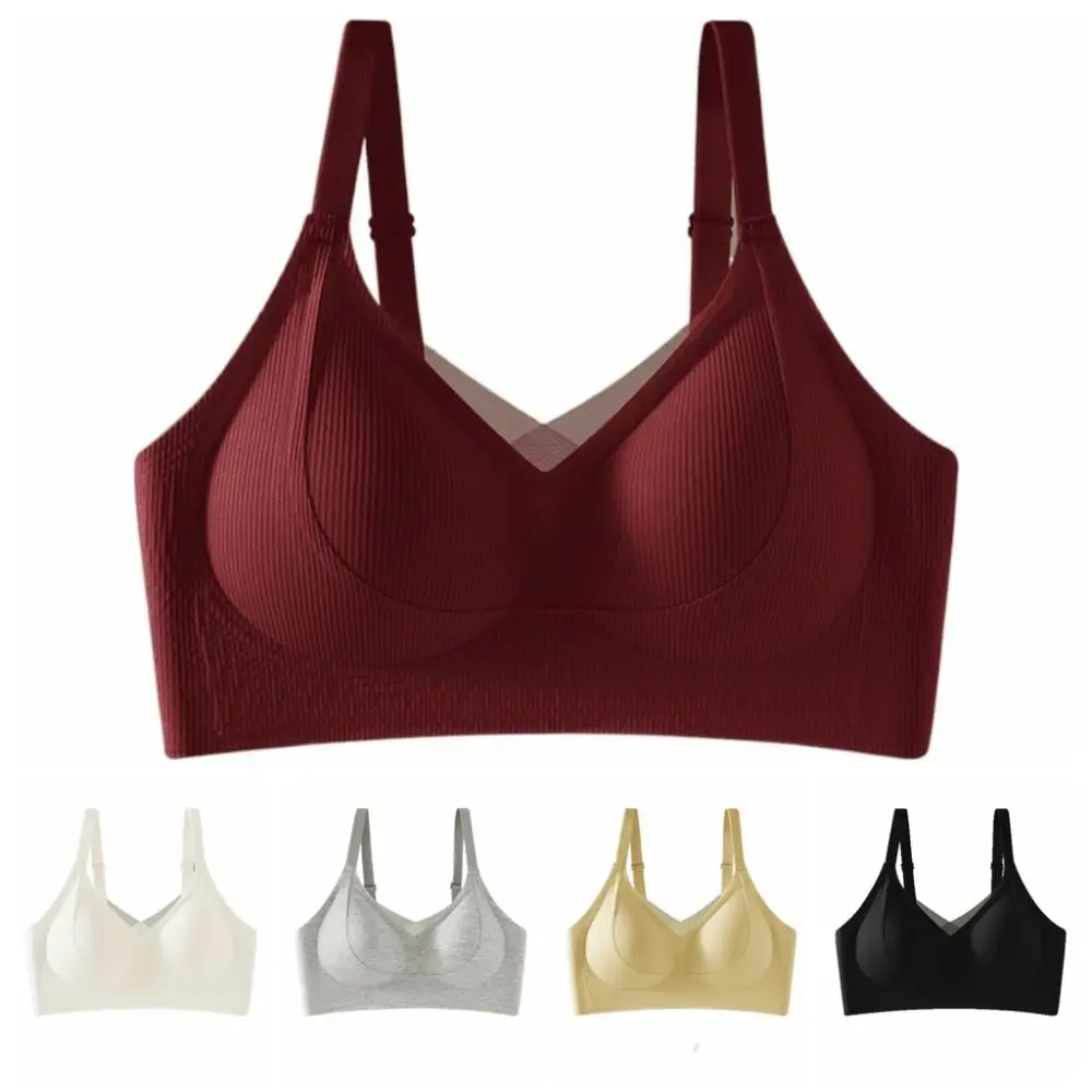 حمالة صدر شبكية من الدانتيل الناعم عميقة على شكل حرف V مقاومة للصدمات ومضادة للترهل ملابس داخلية قابلة للتعديل حمالات صدر بدون خياطة للجري