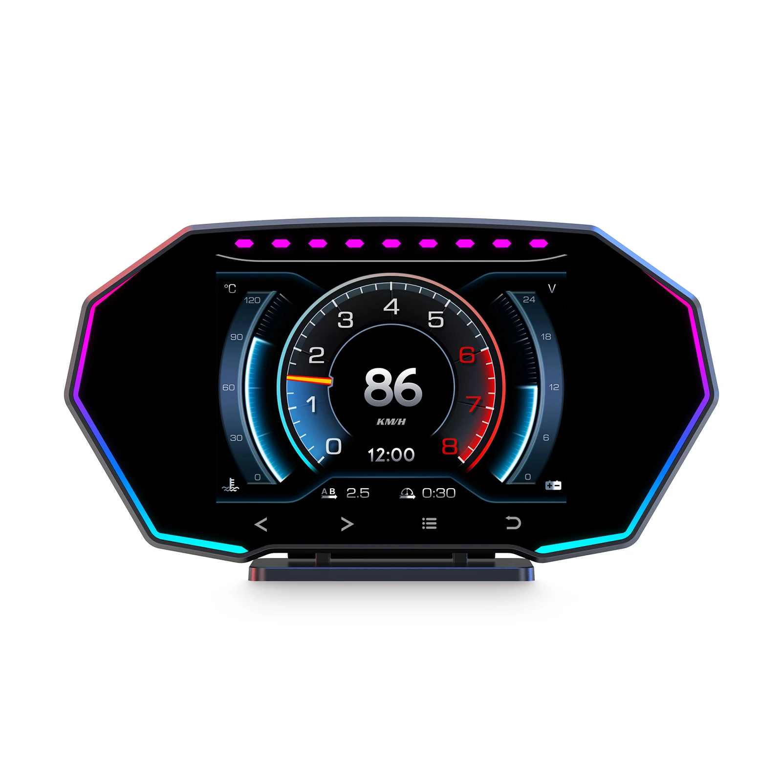 

2025 New Model F11 Car 2 Gauge Factory Direct Auto Electronics Diagnostic Tools Touch Button GPS HUD LCD Meter