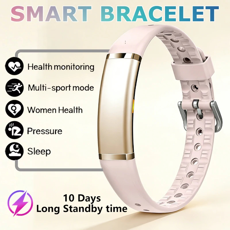 

LIGE No Screen Smart Bracelet Blood Oxygen Health Monitor Watches Waterproof Sports Fitness Women's Smart Watch for Android ios