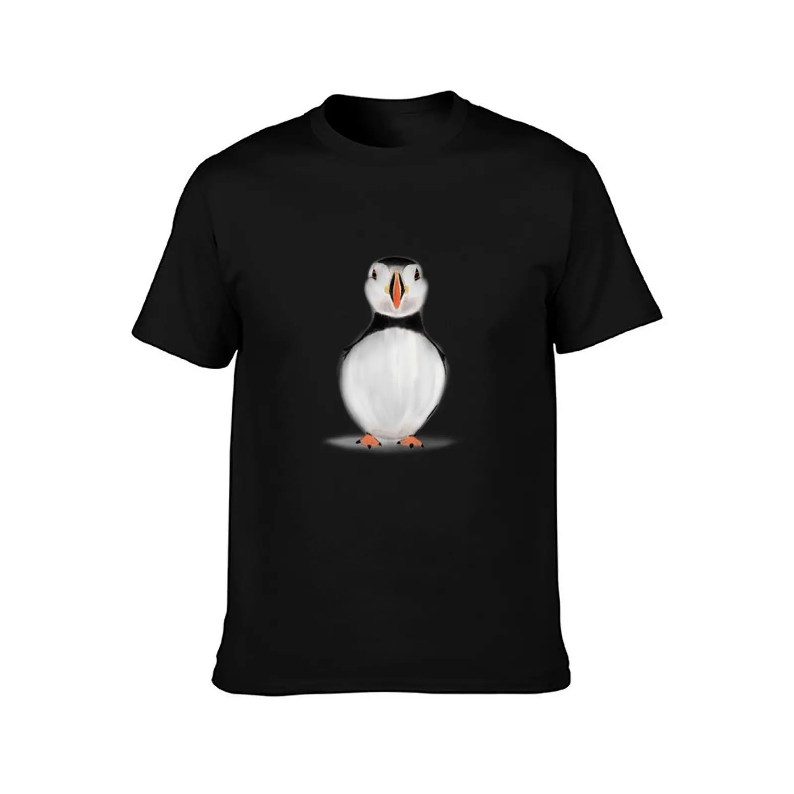 Cute Puffin Clown T-Shirt Summer Casual Cotton Tee Oversized Streetwear Tops Vintage Graphic Print Loose Fit Short Sleeve